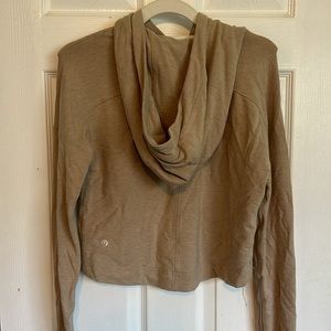 Lululemon Tan Cropped Hoodie